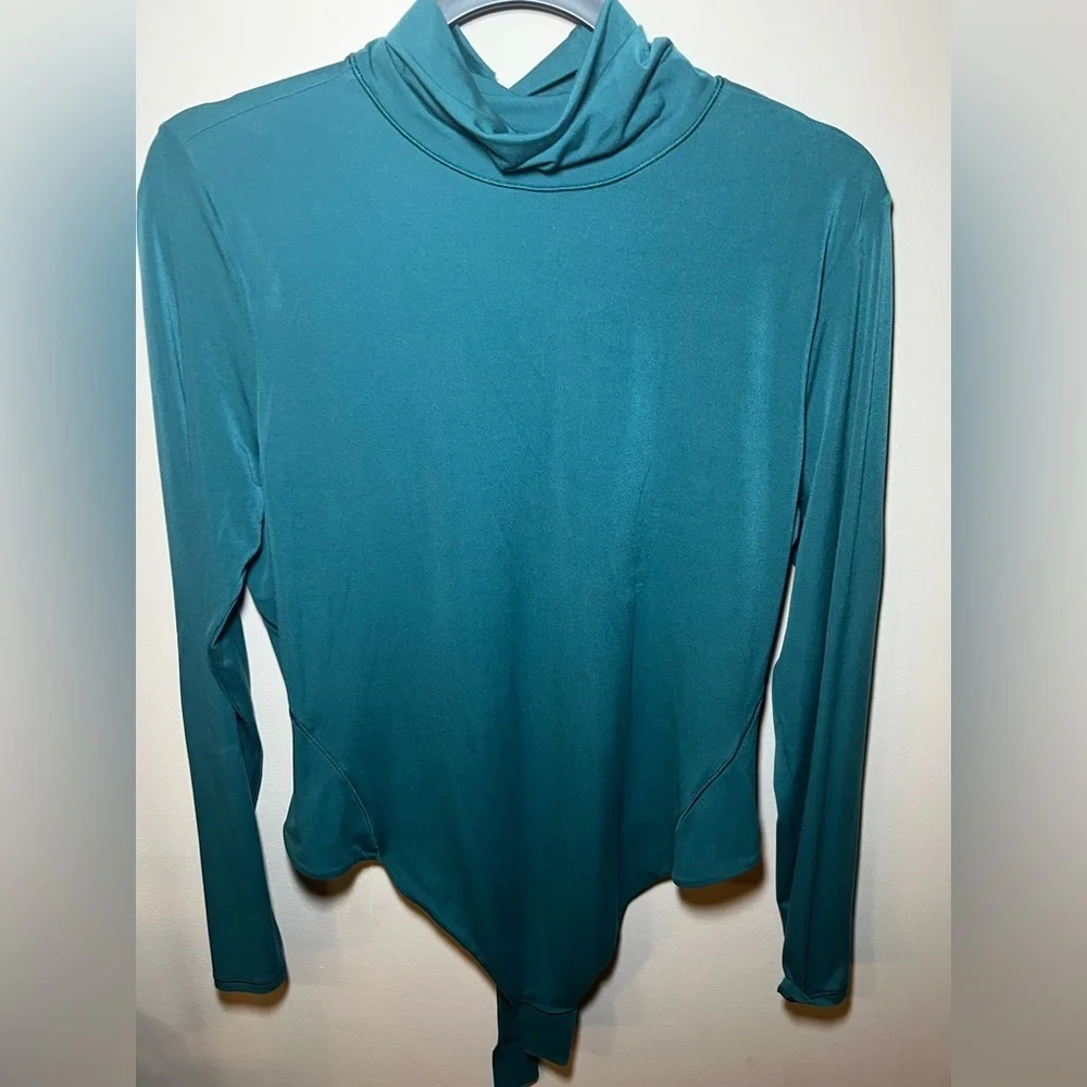 Lululemon Athletica Teal Long Sleeve Classic Night Out Turtleneck Bodysuit XL